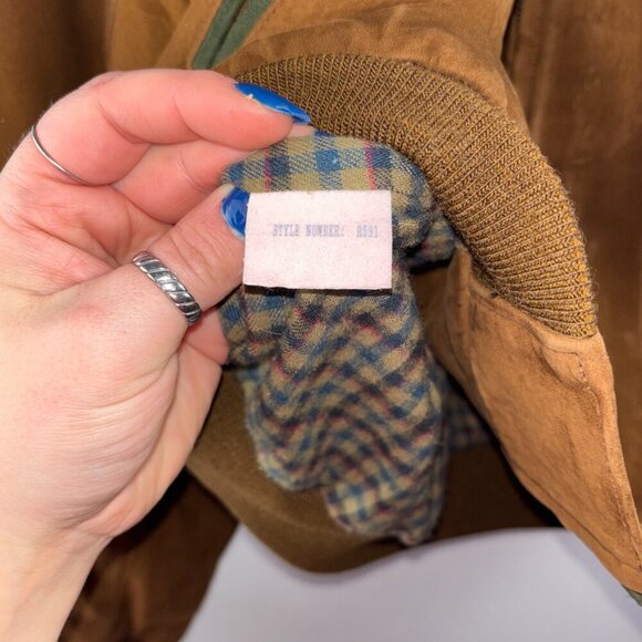 Rare Vintage L.L. Bean Suede Leather Bomber Jacket - Picture 6 of 10